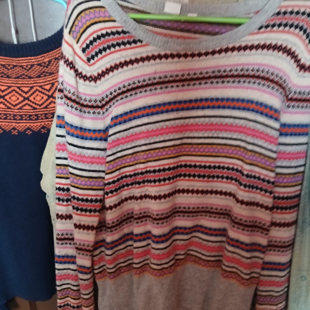 GAP Women's Colorful Striped Sweater - Picture 2 of 11